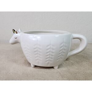 Opalhouse Unicorn Coffee Mug Teacup 12oz Stoneware Home Deco 7 1/2" White Gold